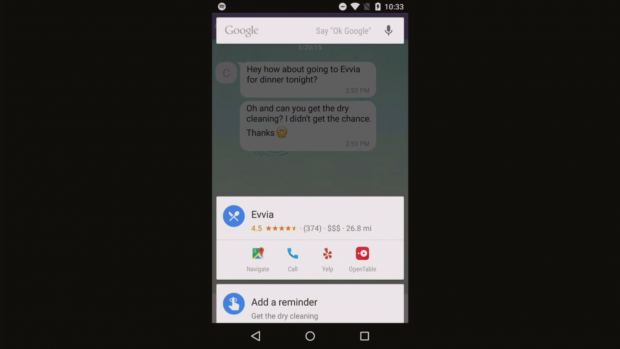 Google hat einen Einblick in die kommende Version von Google Now gezeigt. (Screenshot: Golem.de)